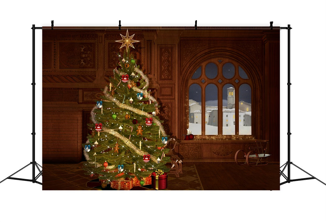 Sfondo Dell'Albero Delle Vacanze Natalizie BRP8-87