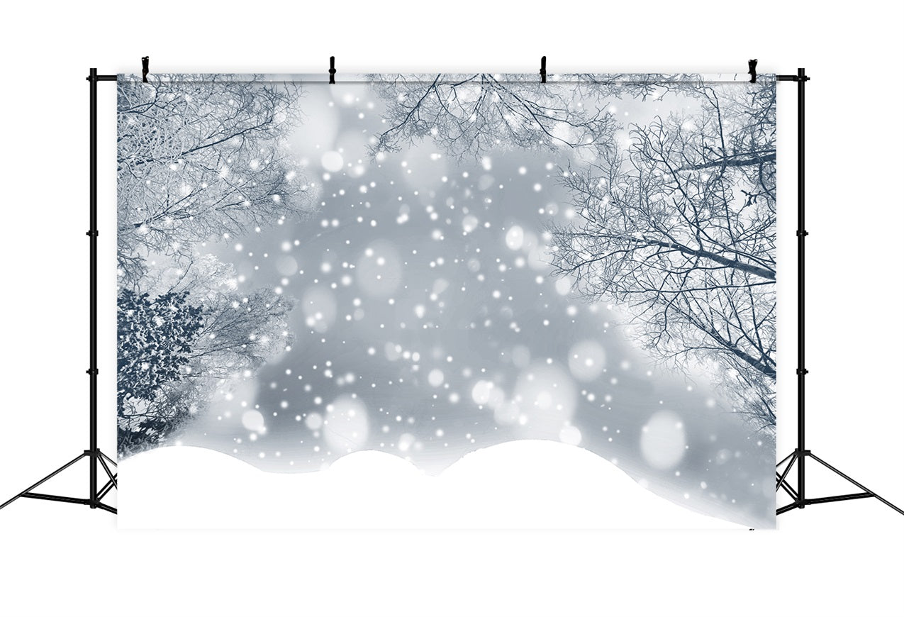 Scintillante Sfondo Invernale Con Fiocchi Di Neve Ghiacciati BRP9-344