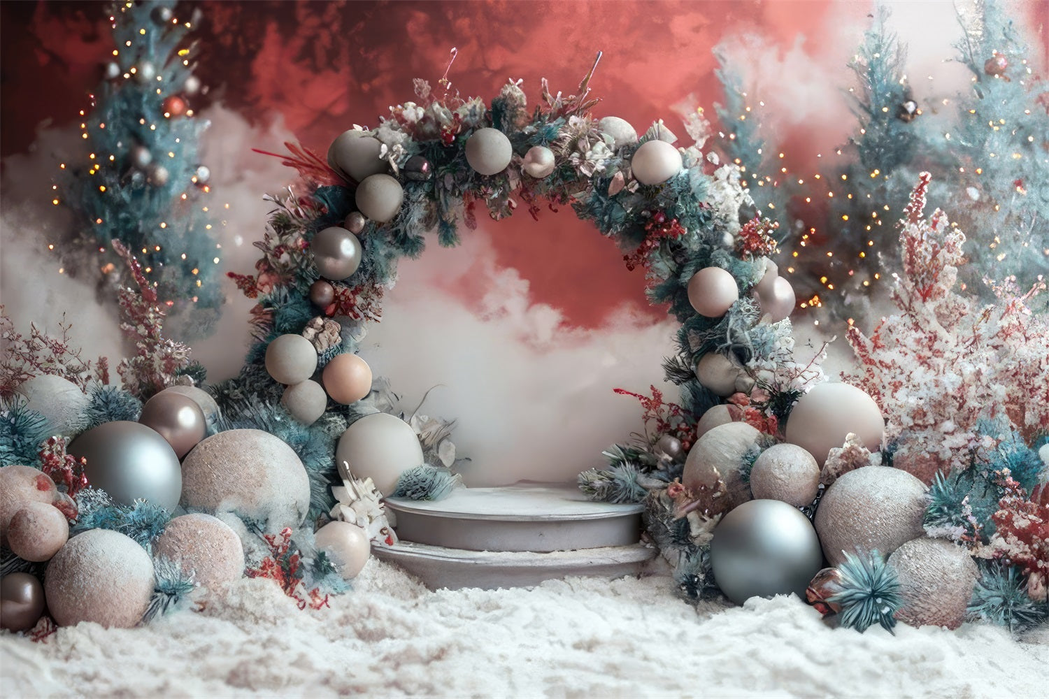 Decorazioni Per Archi Da Sogno Sfondo Invernale Con Neve BRP9-370