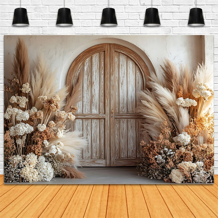 Sfondo Decorativo Per Ingresso Floreale Neutro In Stile Bohemien BRP9-376