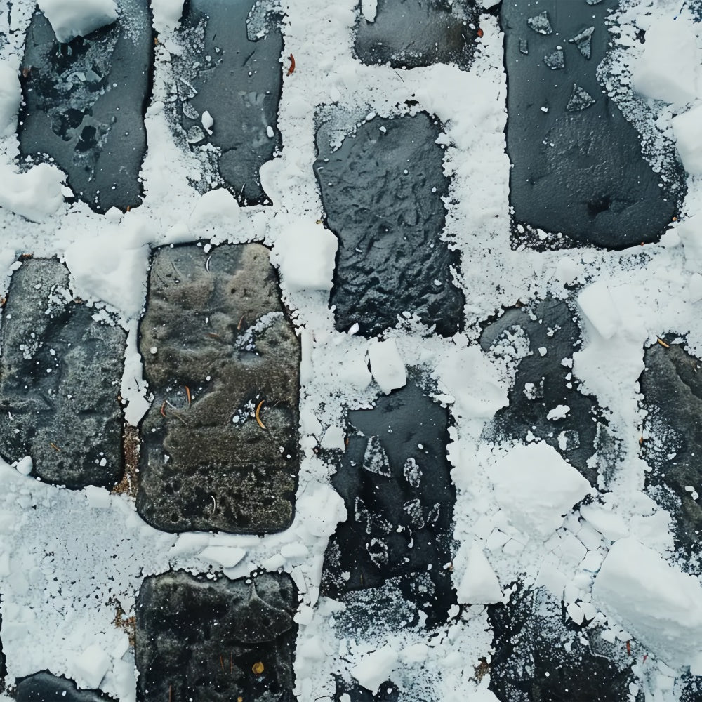 Fondale Per Pavimento In Tessuto Con Percorso In Pietra Smerigliata BRP9-8