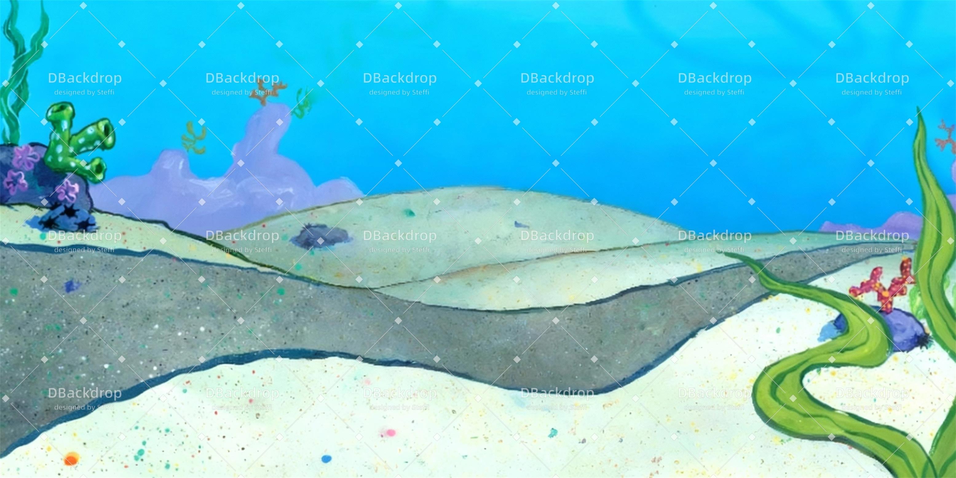 Fondale Per Cinema Bikini Bottom Road Fondali Per Spettacoli Scolastici CSH59-T87