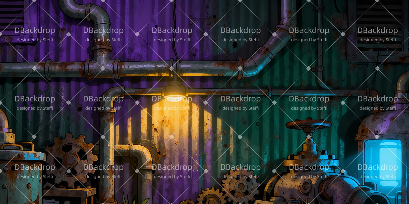 Fondale Per Cinema Fondale Per Laboratorio Meccanico Fondale Per Palcoscenico CSH510-T114