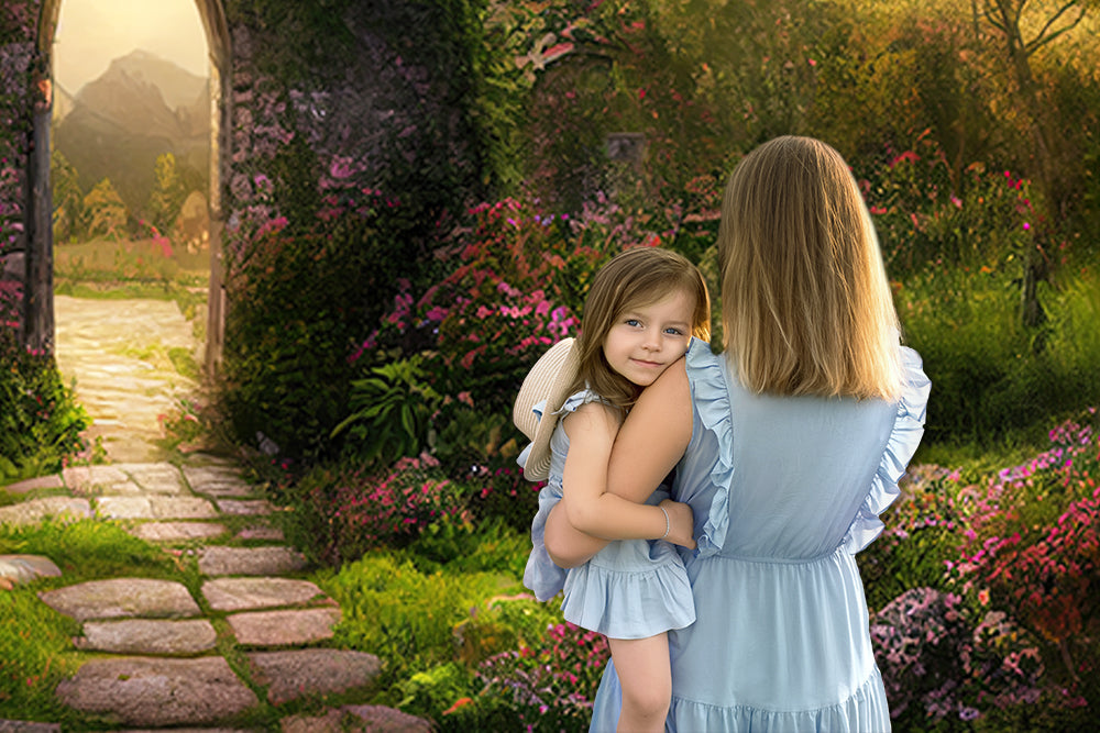 Sfondo Del Giardino Dell'Arco Di Fiori Magici Di Primavera D1015