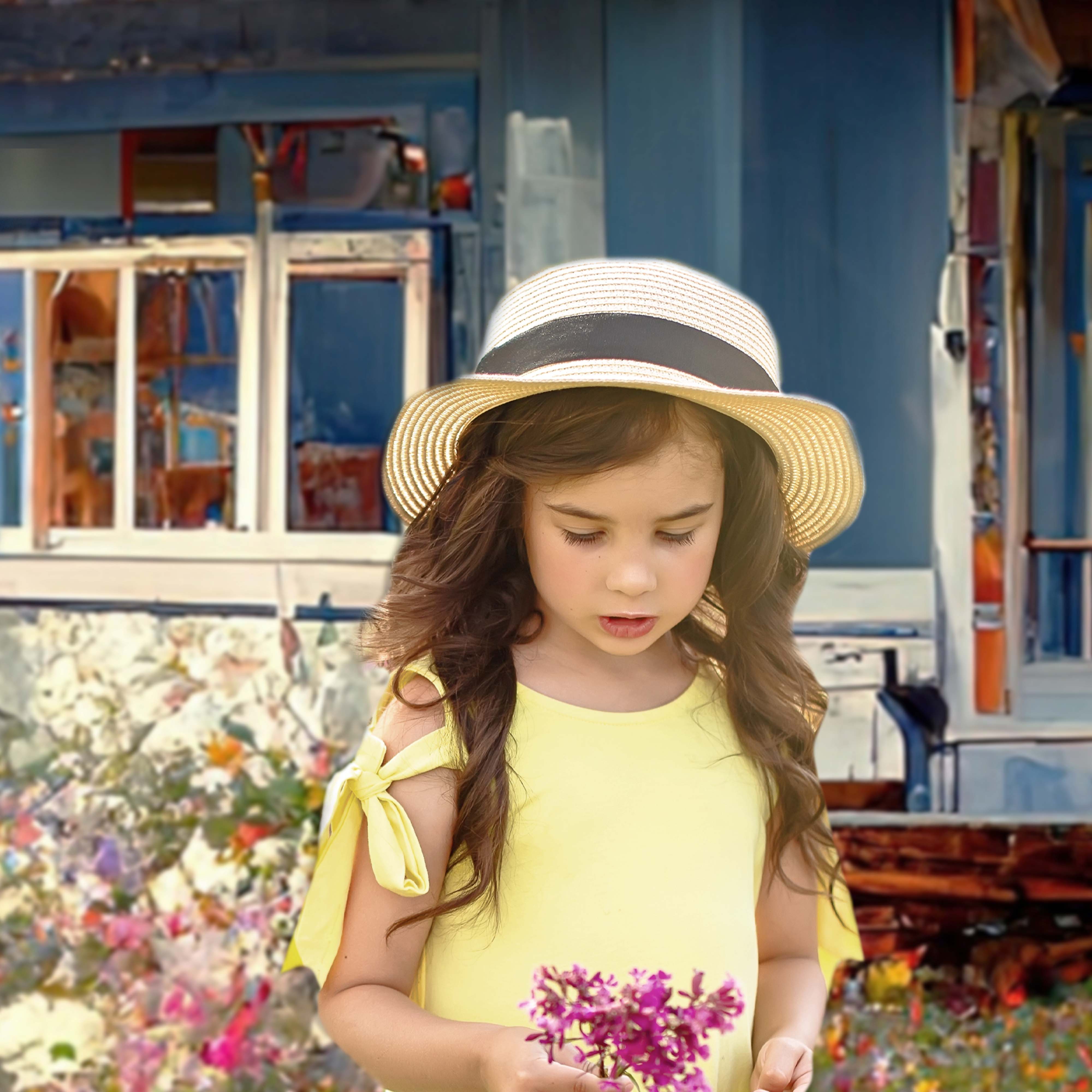 Bellissimo Sfondo Primaverile Di Cottage In Campo Floreale D1017