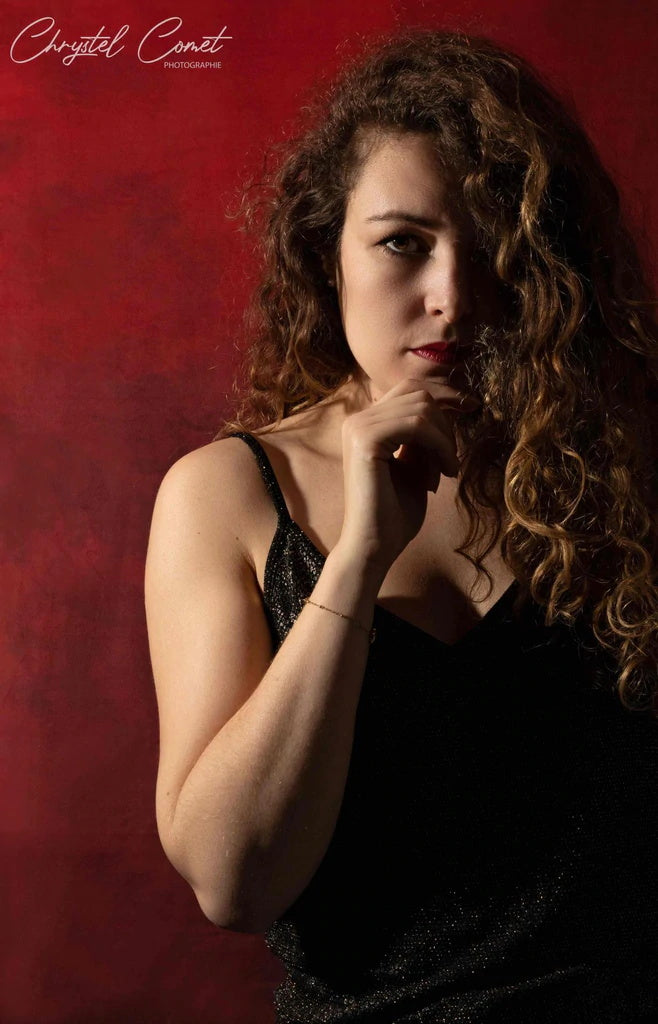 Sfondo Astratto Ritratto Rosso Acquerello Per Servizio Fotografico D206