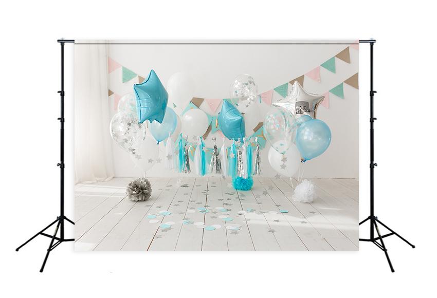 Baby Shower Sfondo Fotografico Festivo Palloncini Banner D297