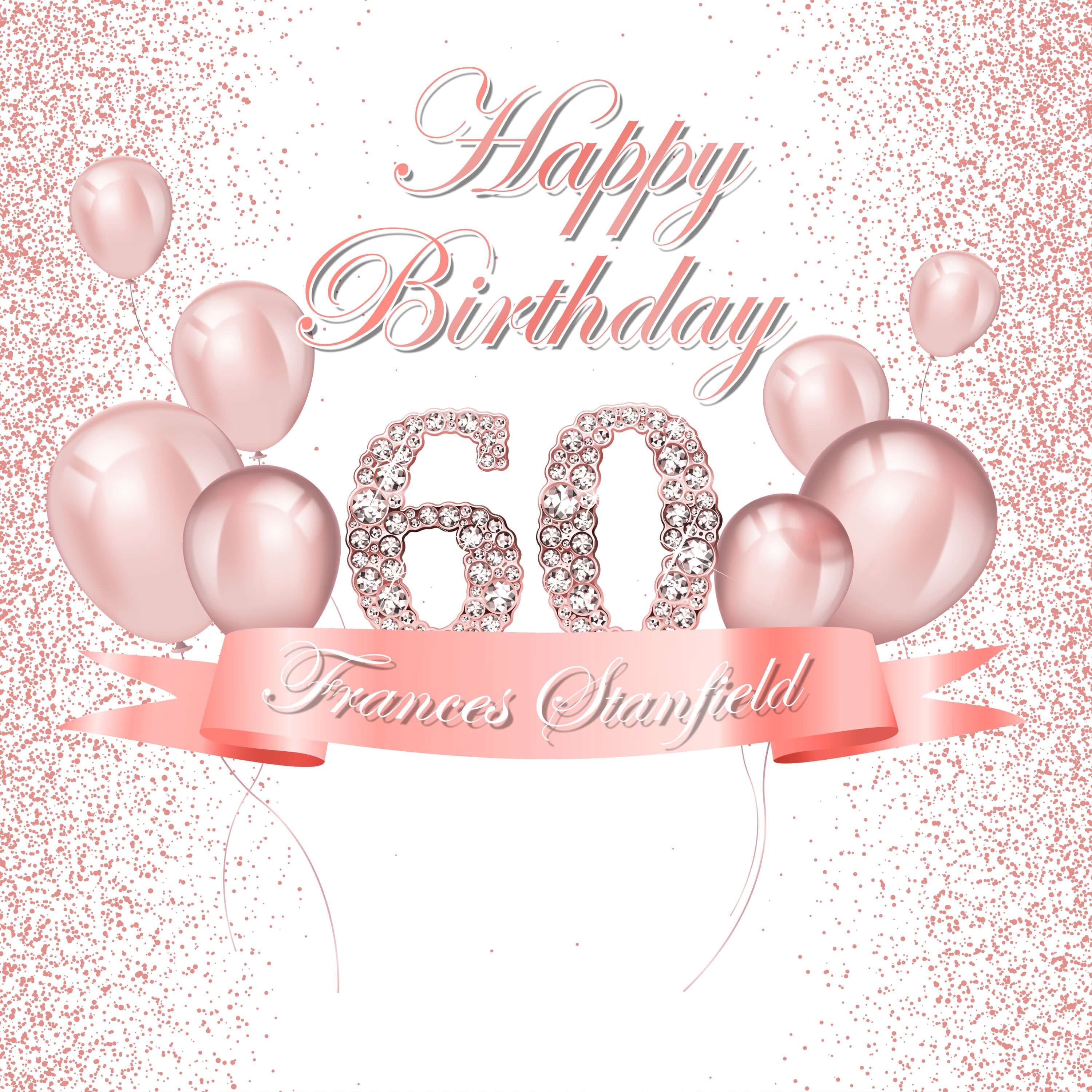 Sfondo Fotografico Personalizzato Per Banner Rosa Per Il 60 Compleanno D602