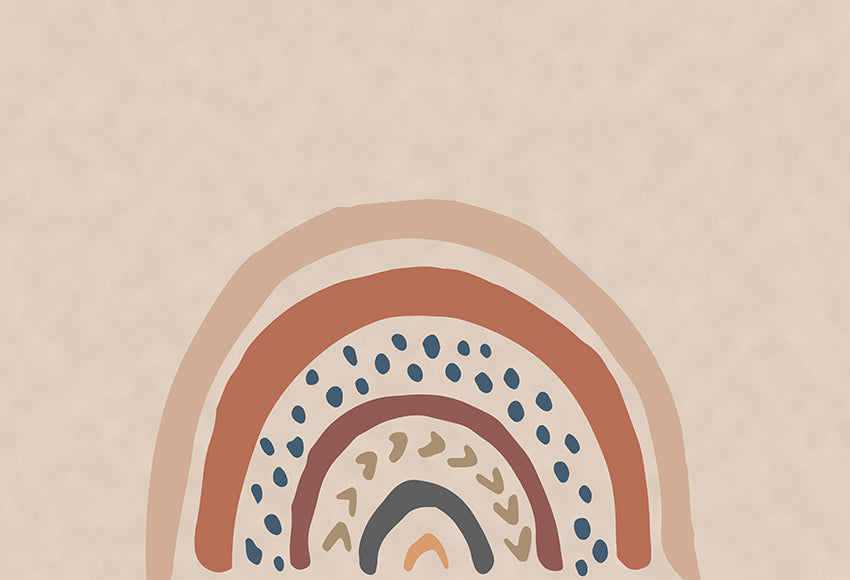 Sfondo Decorativo Boho Rainbow Party Banner D759