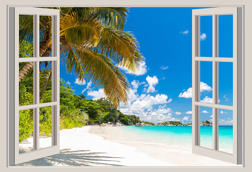 Sfondo Fotografico Per Vacanze Estive Sull'Oceano Sulla Spiaggia D798