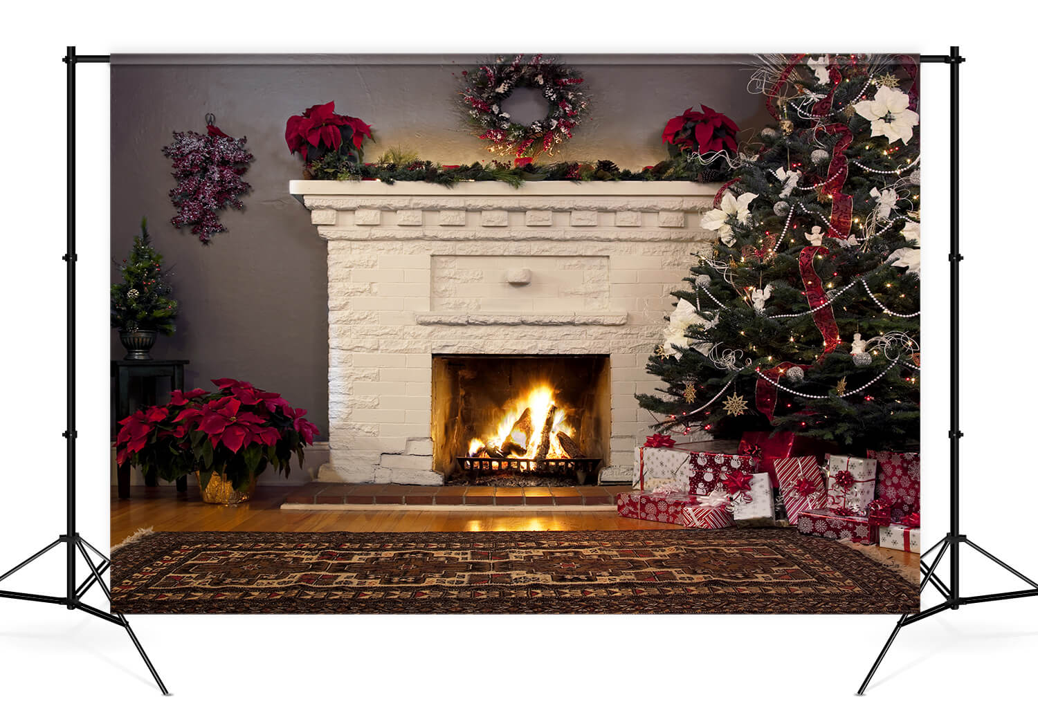 Sfondo Dell'Albero Dei Regali Di Natale Per La Decorazione Della Stanza DBD-19261