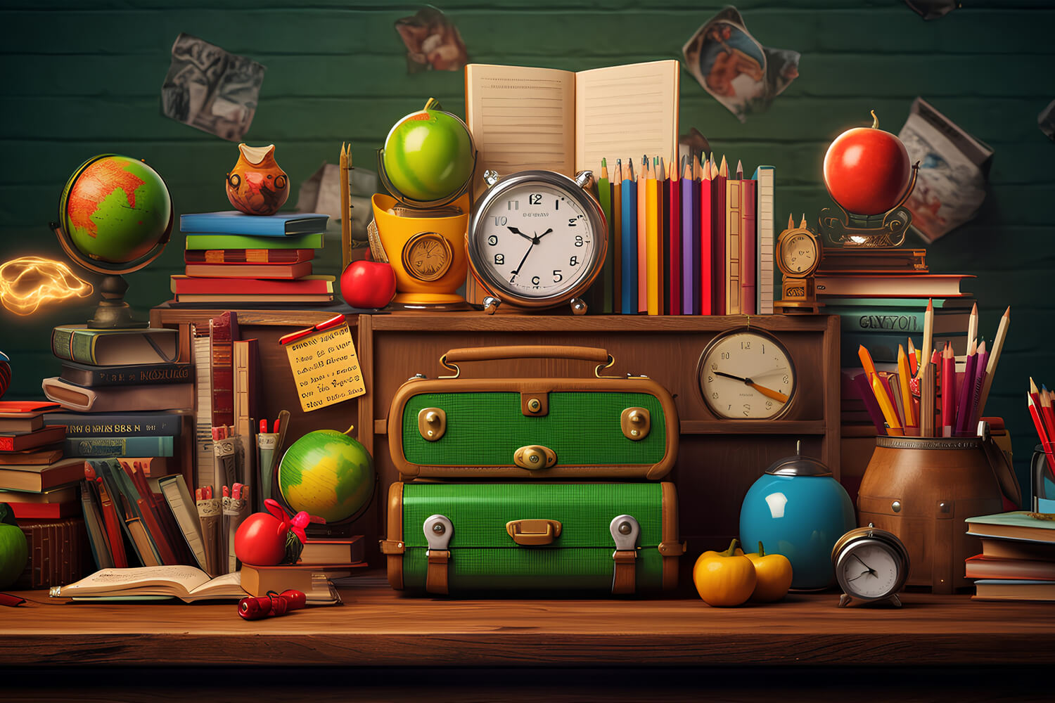 Libri Materiale Scolastico Fondale Fotografico DBD7-20