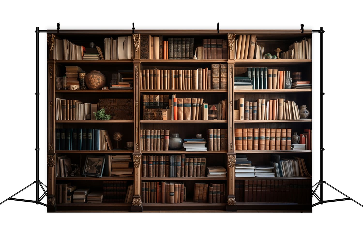 Libreria Vintage Sullo Sfondo Del Ritorno A Scuola DBD7-40