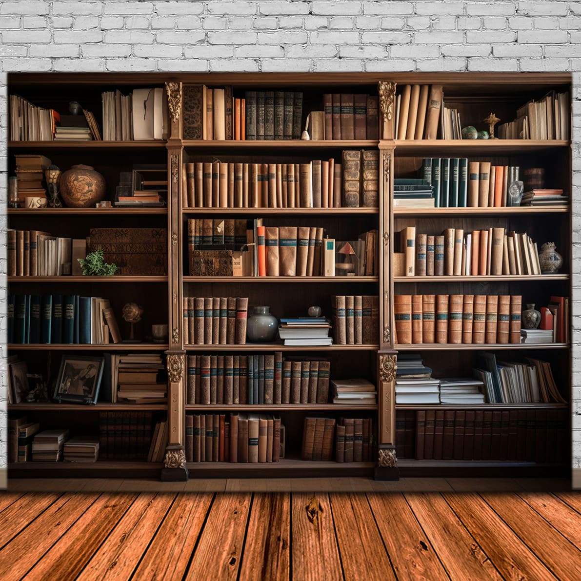 Libreria Vintage Sullo Sfondo Del Ritorno A Scuola DBD7-40