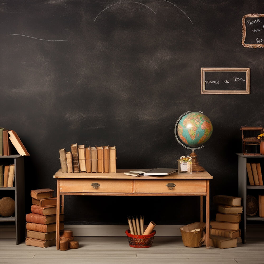 Globo In Aula Retro Sfondo Per Il Ritorno A Scuola DBD7-83