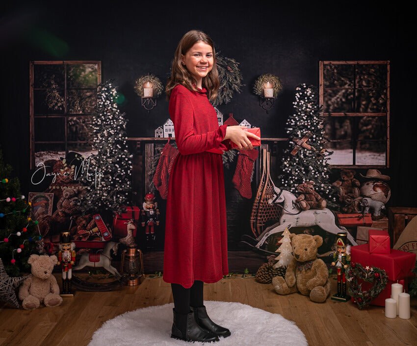 Sfondo Decorativo Per La Stanza Degli Alberi Di Natale Per La Fotografia G-1434