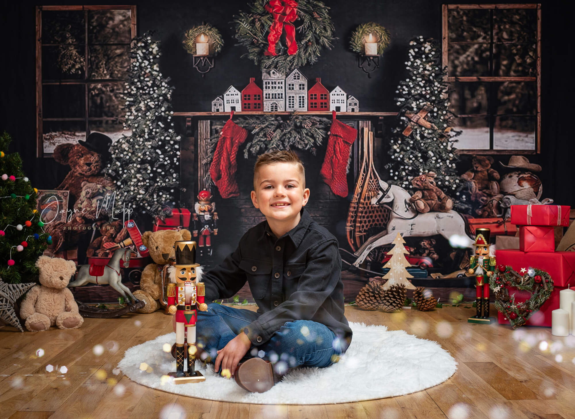 Sfondo Decorativo Per La Stanza Degli Alberi Di Natale Per La Fotografia G-1434