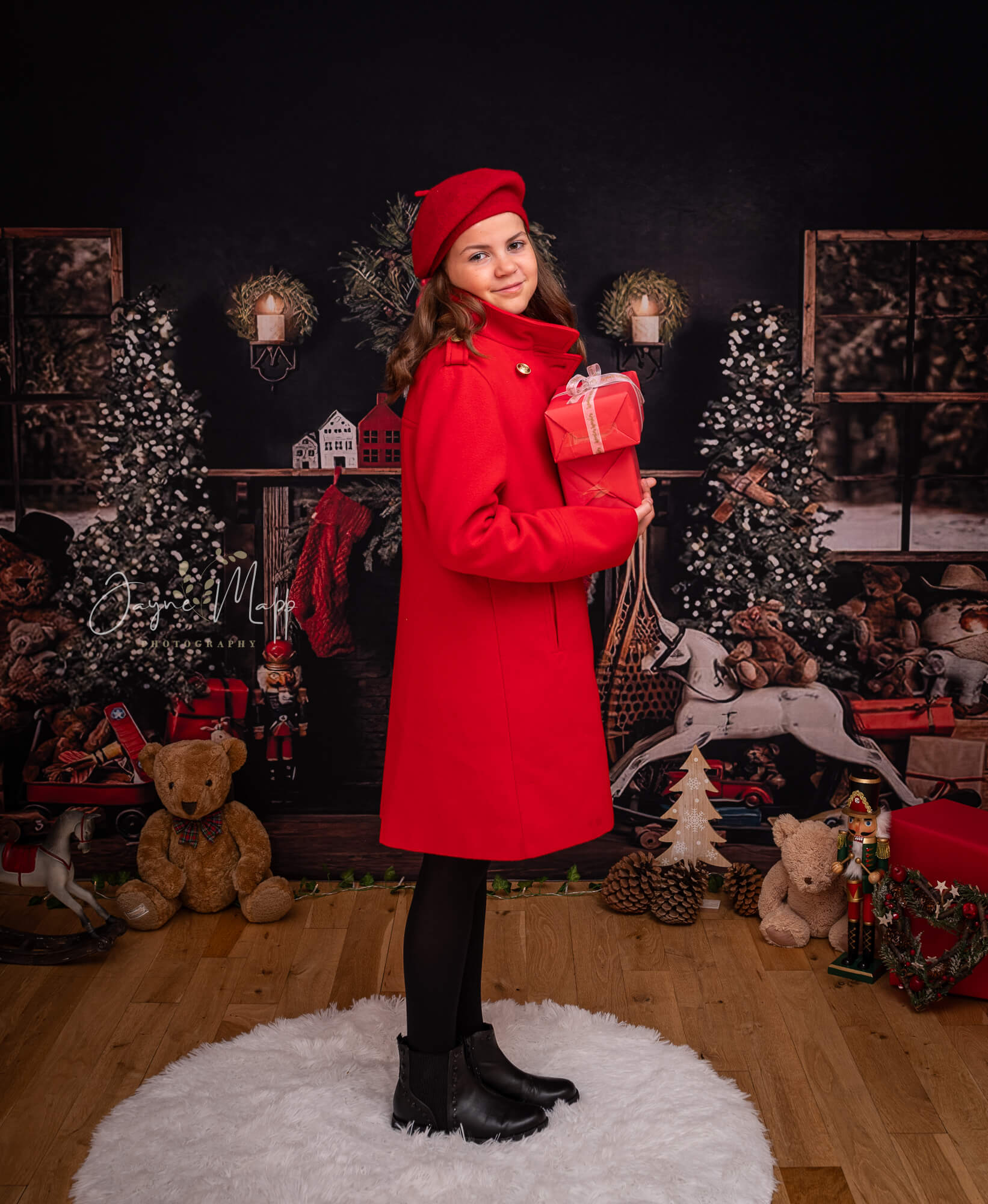 Sfondo Decorativo Per La Stanza Degli Alberi Di Natale Per La Fotografia G-1434