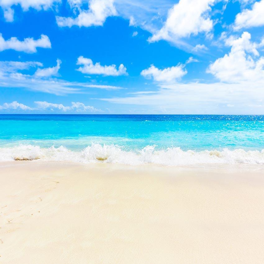 Fondale Pieghevole Spiaggia Oceano Fondale Da Spiaggia G-499