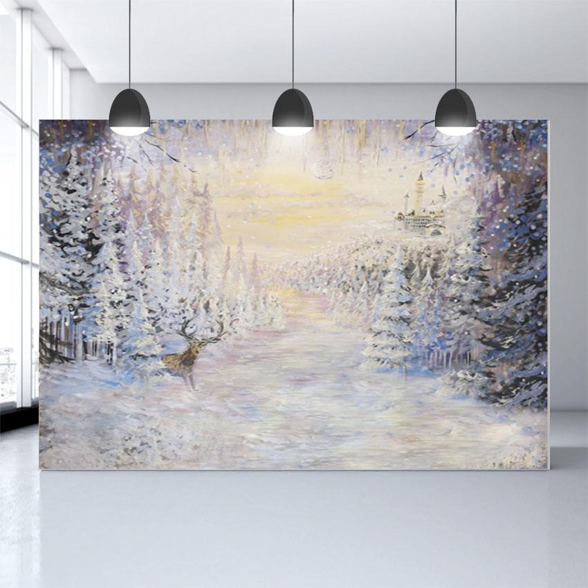 Sfondo Fotografico Per Neonati Neve Invernale Natale G-907