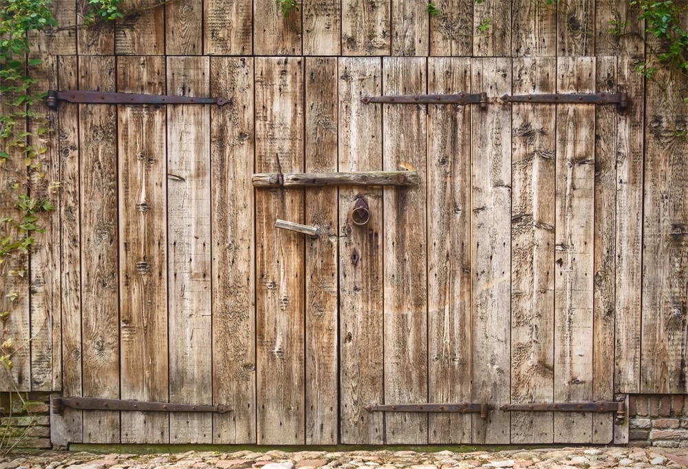 Sfondo Della Vecchia Porta Di Un Fienile In Legno Stagionato Per La Foto GC-93