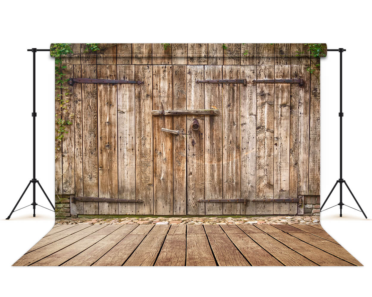 Sfondo Della Vecchia Porta Di Un Fienile In Legno Stagionato Per La Foto GC-93
