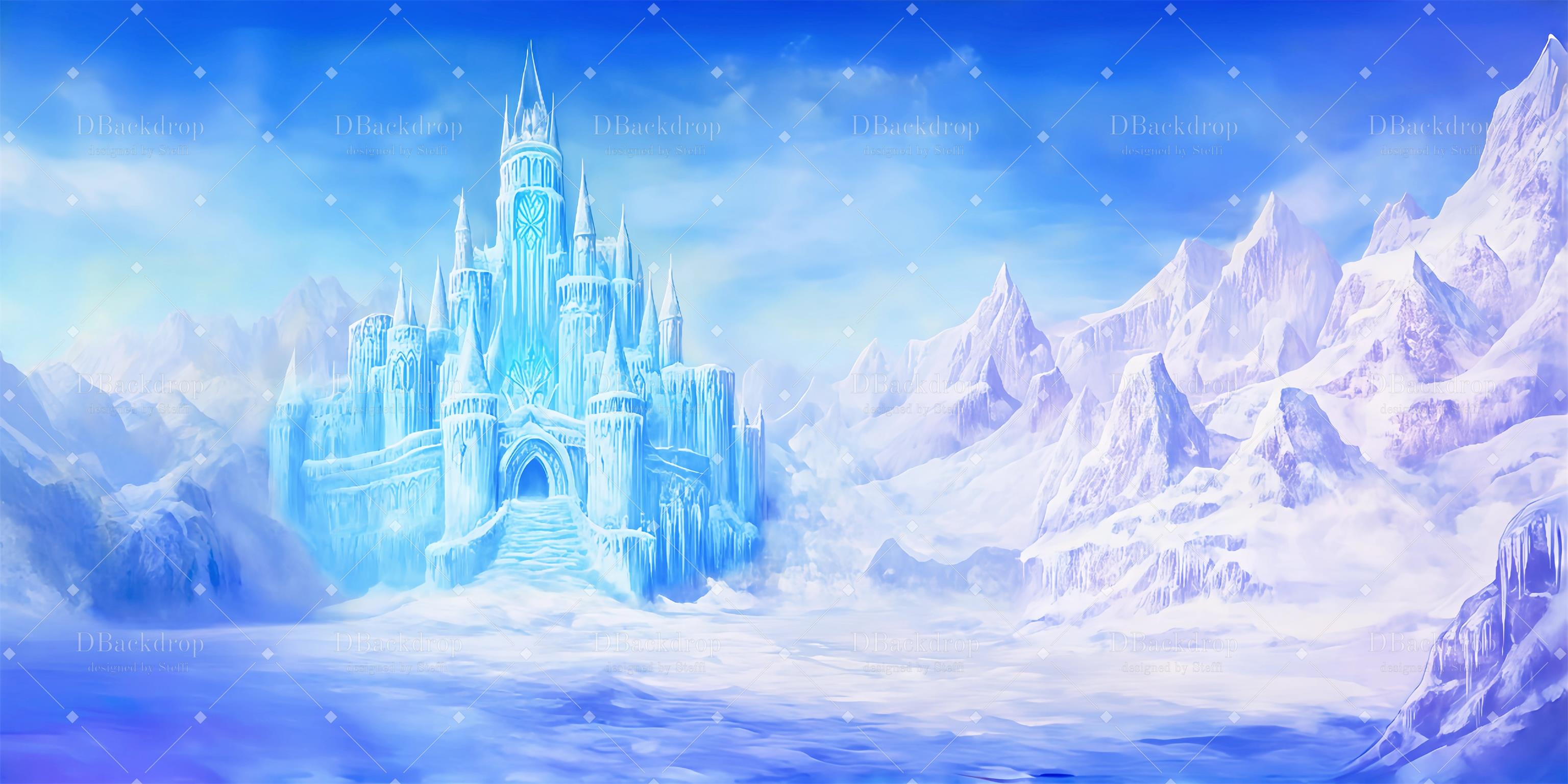 Fondali Teatrali Economici Fondale Del Castello Di Ghiaccio Per Teatro CSH59-T45
