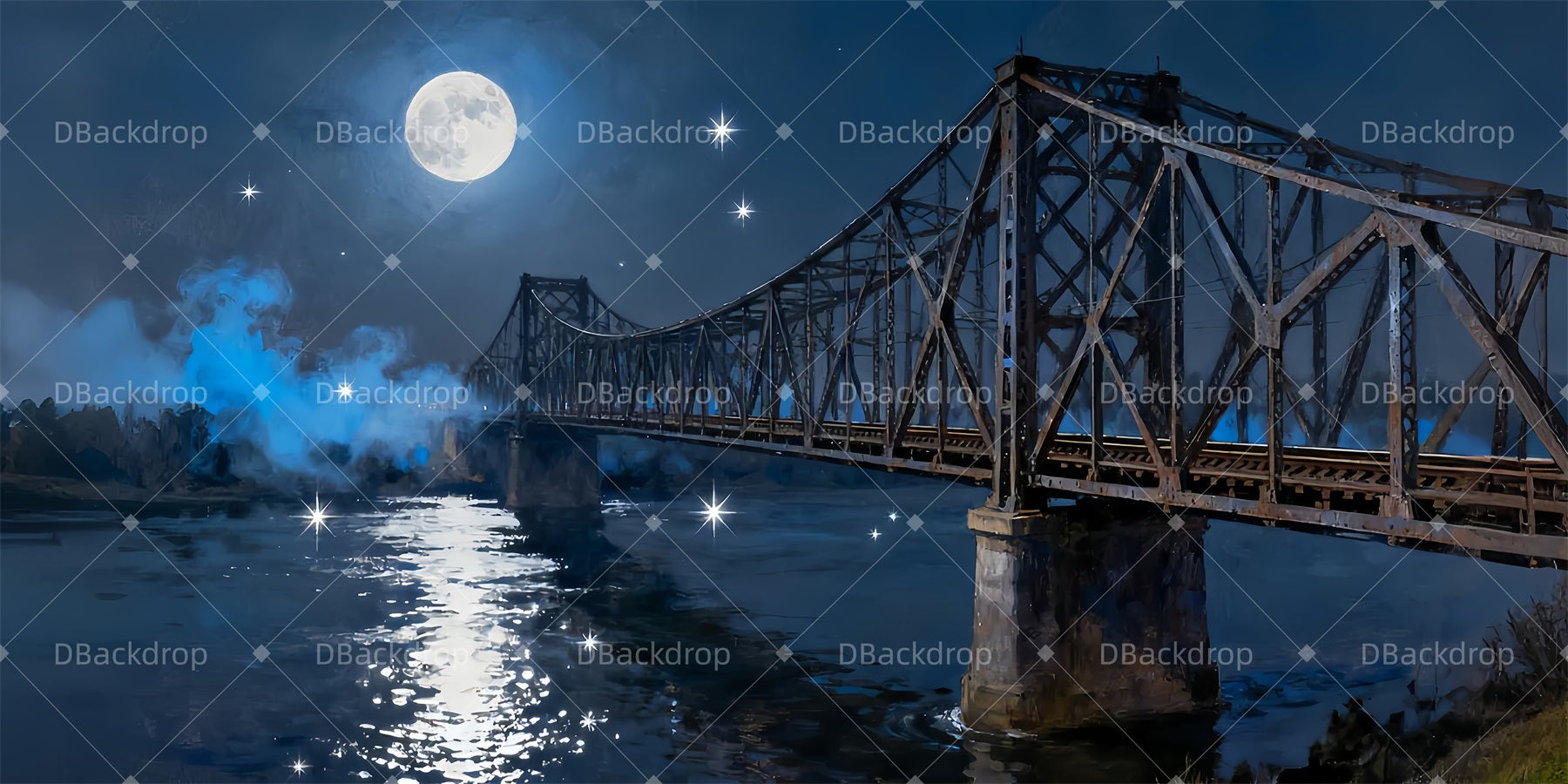 Fondale Teatrale Ponte Ferroviario Fondale Musicale LXX510-T11