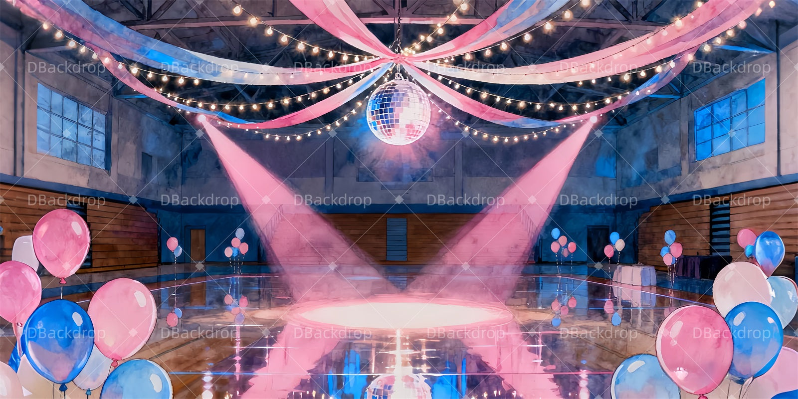 Fondale Da Palcoscenico Per Pista Da Ballo Al Crepuscolo Fondale Per Recital Di Danza LXX510-T15