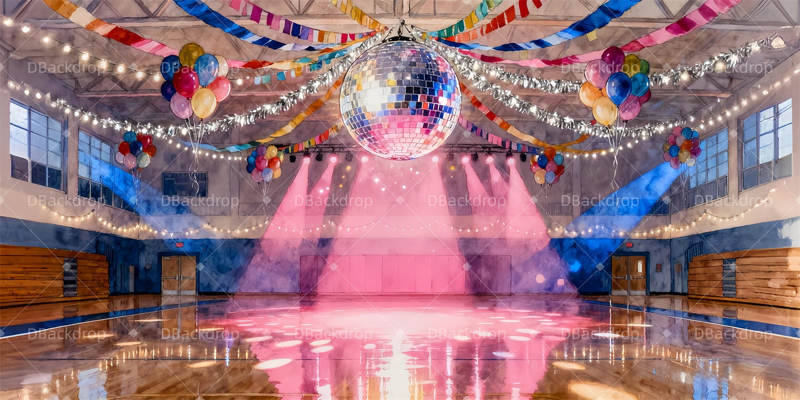 Fondale Teatrale Arcobaleno Sala Da Ballo Fondale Scolastico LXX510-T16