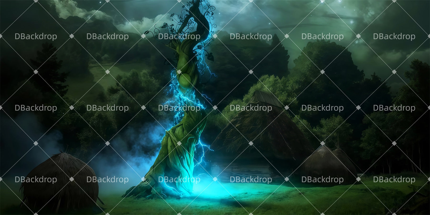 Fondale Per Palcoscenico Con Foresta Sfondo Per Teatro Con Fagiolo Magico LXX510-T61