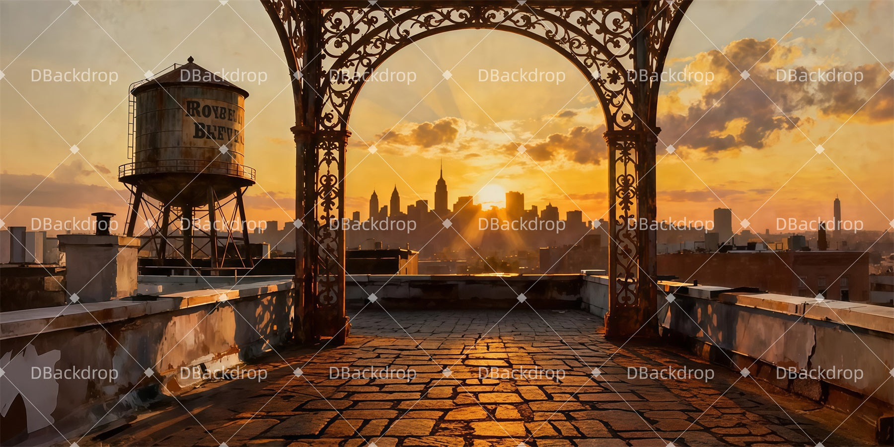 Fondale Teatrale Sul Tetto Fondali Professionali Per Palcoscenici Bagliore Dell'Alba LXX511-T25