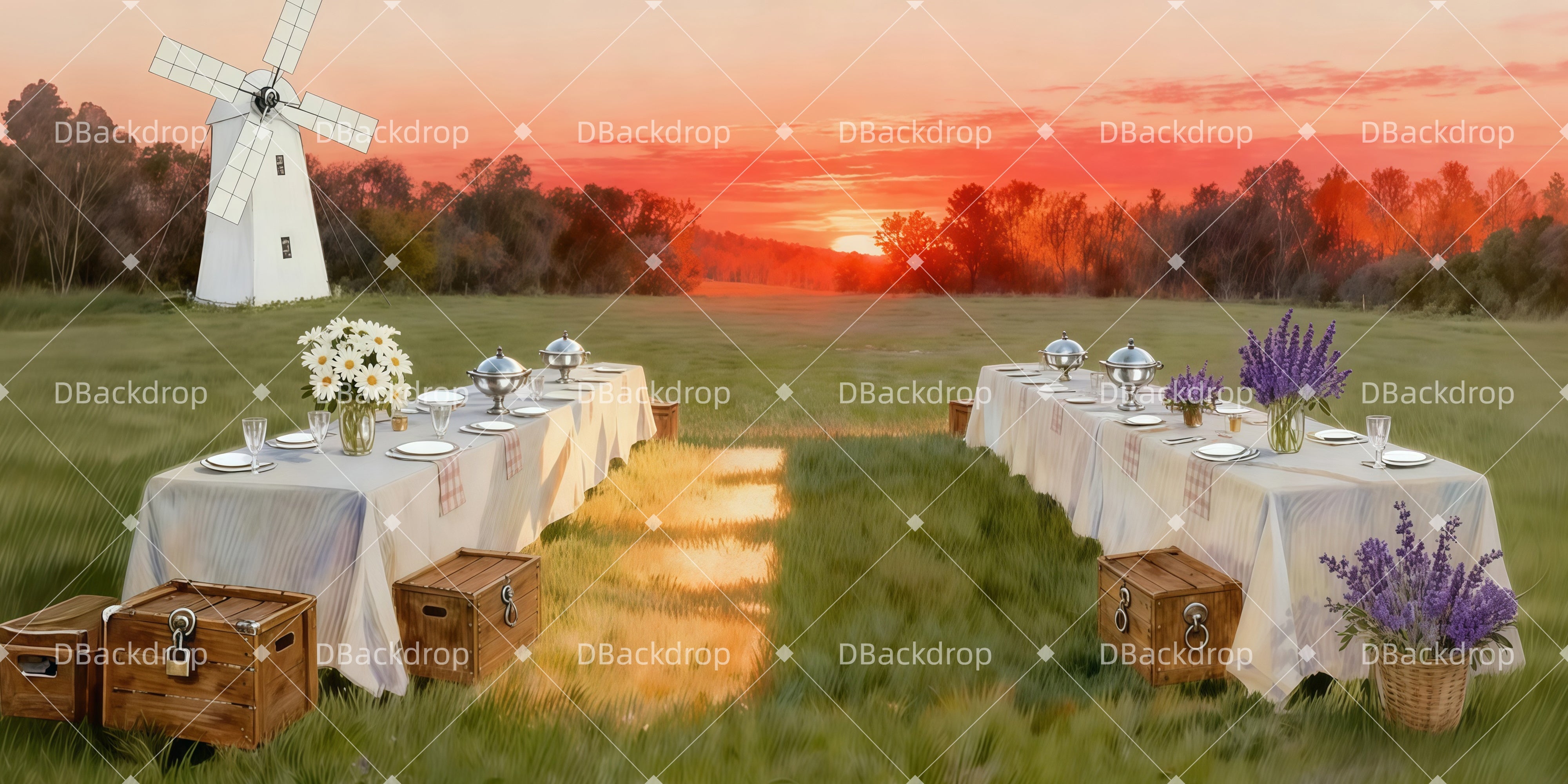 Fondali Musicali Sfondo Rustico Per Banchetti All'Aperto Spettacoli Di Danza LXX511-T40