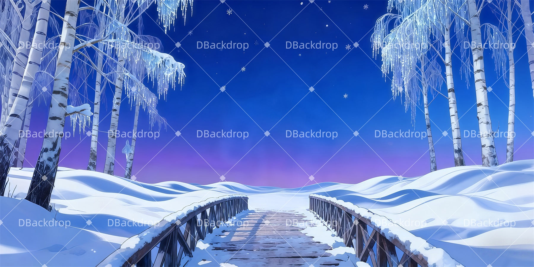 Fondale Per Palcoscenico Forest Crystal Birch Valley Fondale Per Cinema LXX511-T89