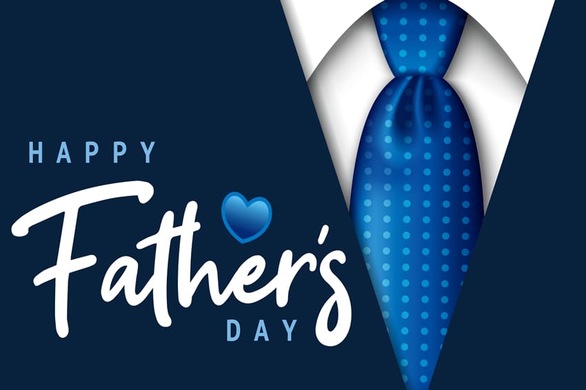 Sfondo Decorativo Per La Festa Del Papa Con Cravatta Blu M-52