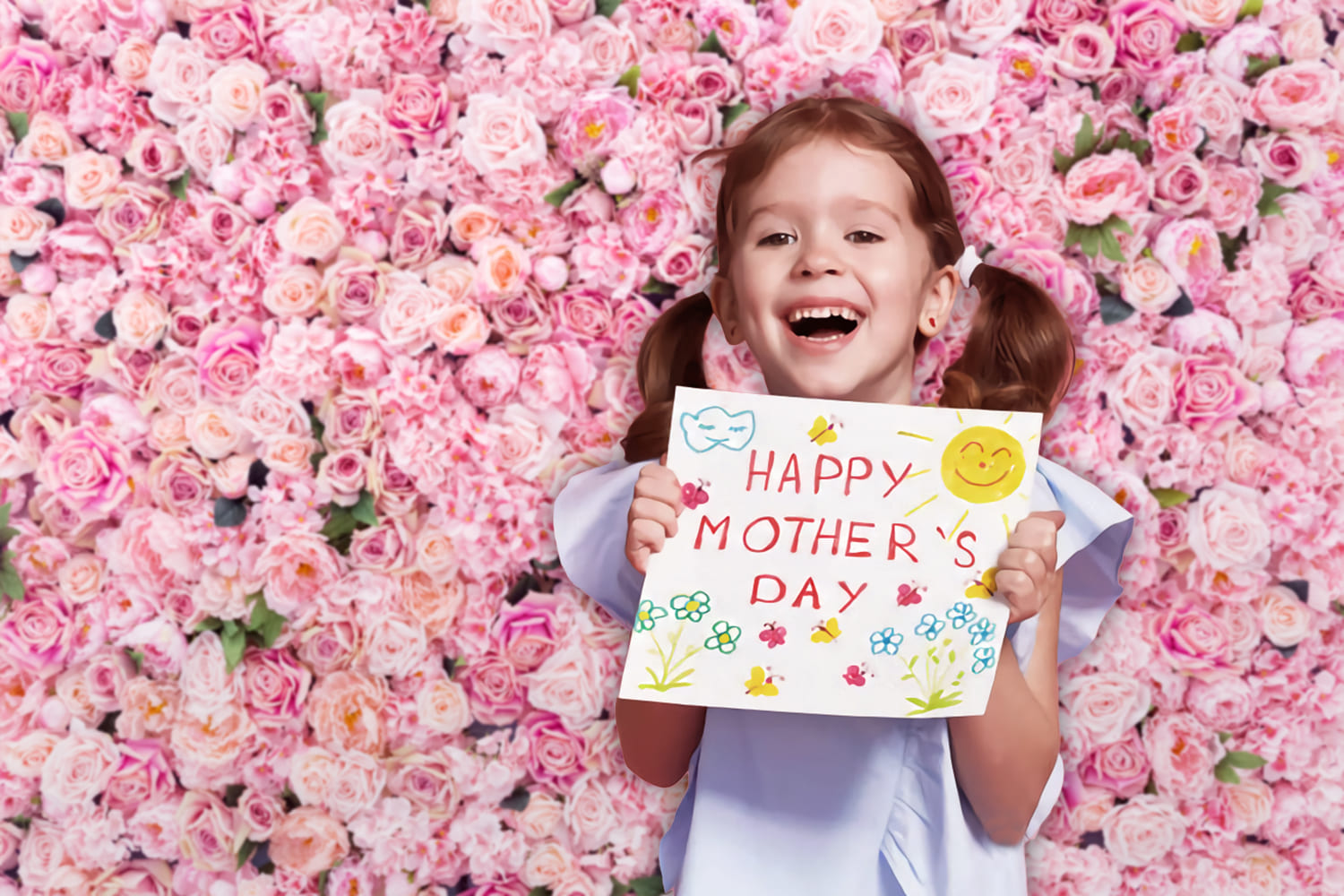 Sfondo Fotografico Con Rose Rosa E Fiori M-62