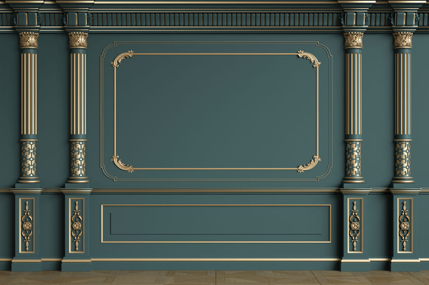 Sfondo Da Parete Vintage Verde Interno Retro M-70