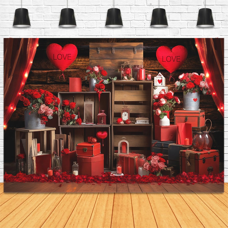 Sfondo Decorativo Cuore Rosa Rossa Di San Valentino M1-02