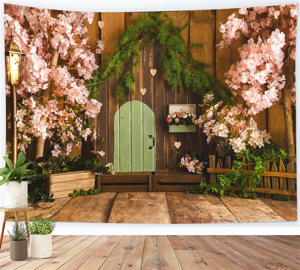 Sfondo Di Recinzione Per Cancello In Legno Spring Sakura M1-29