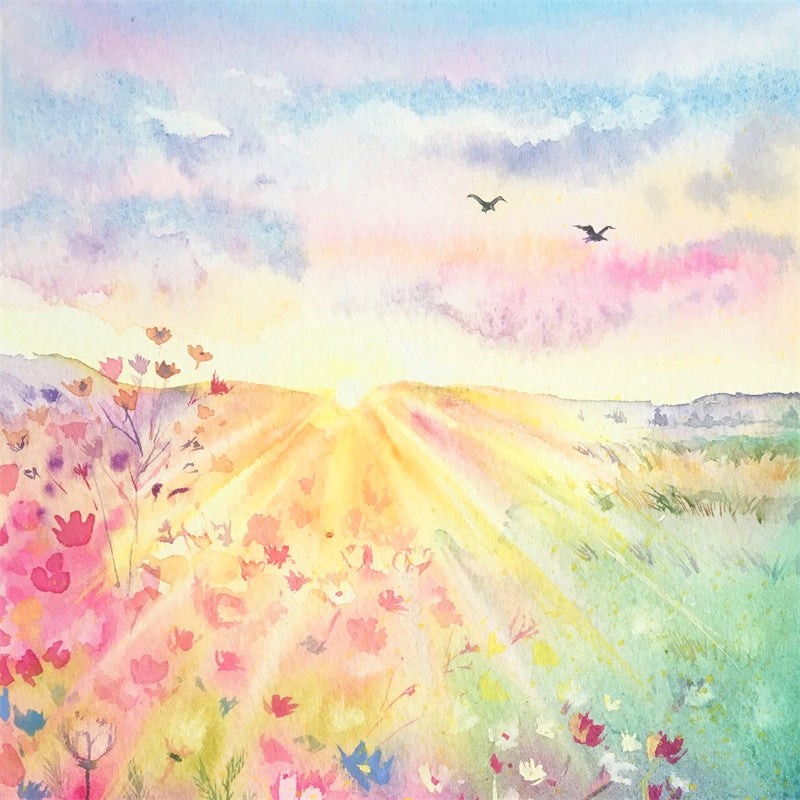 Pittura A Olio Primaverile Sfondo Colorato Di Fiori Naturali M1-42