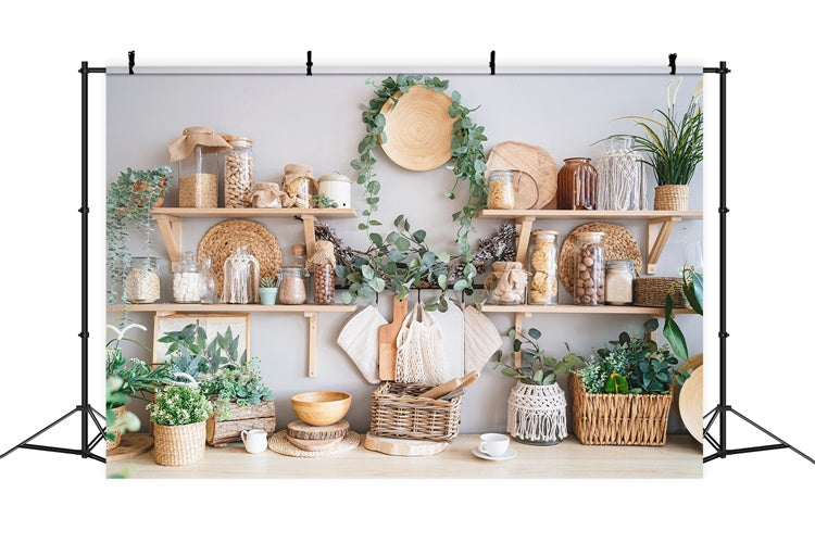 Sfondo Verde Fresco In Stile Tessitura Primaverile M1-51