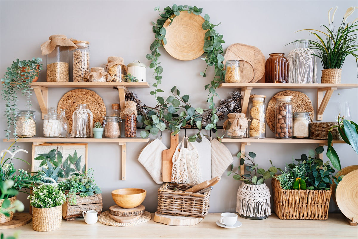 Sfondo Verde Fresco In Stile Tessitura Primaverile M1-51