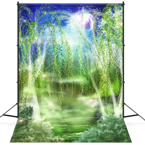 Sfondo Di Nuvole Di Foresta Del Paese Delle Meraviglie In Stile Fantasy M1-65