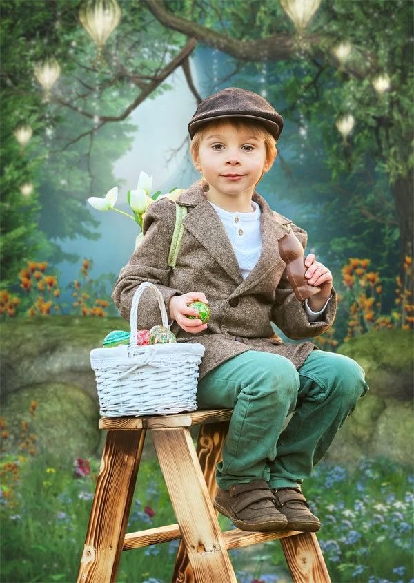 Sfondo Mystic Mori Moss Stone Grass Fiore Rosso M1-67