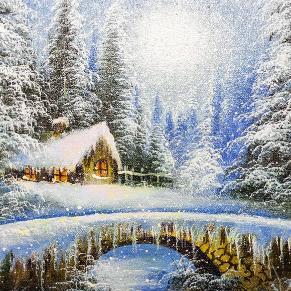 Sfondo Paesaggio Forestale Nevicato Invernale M10-02