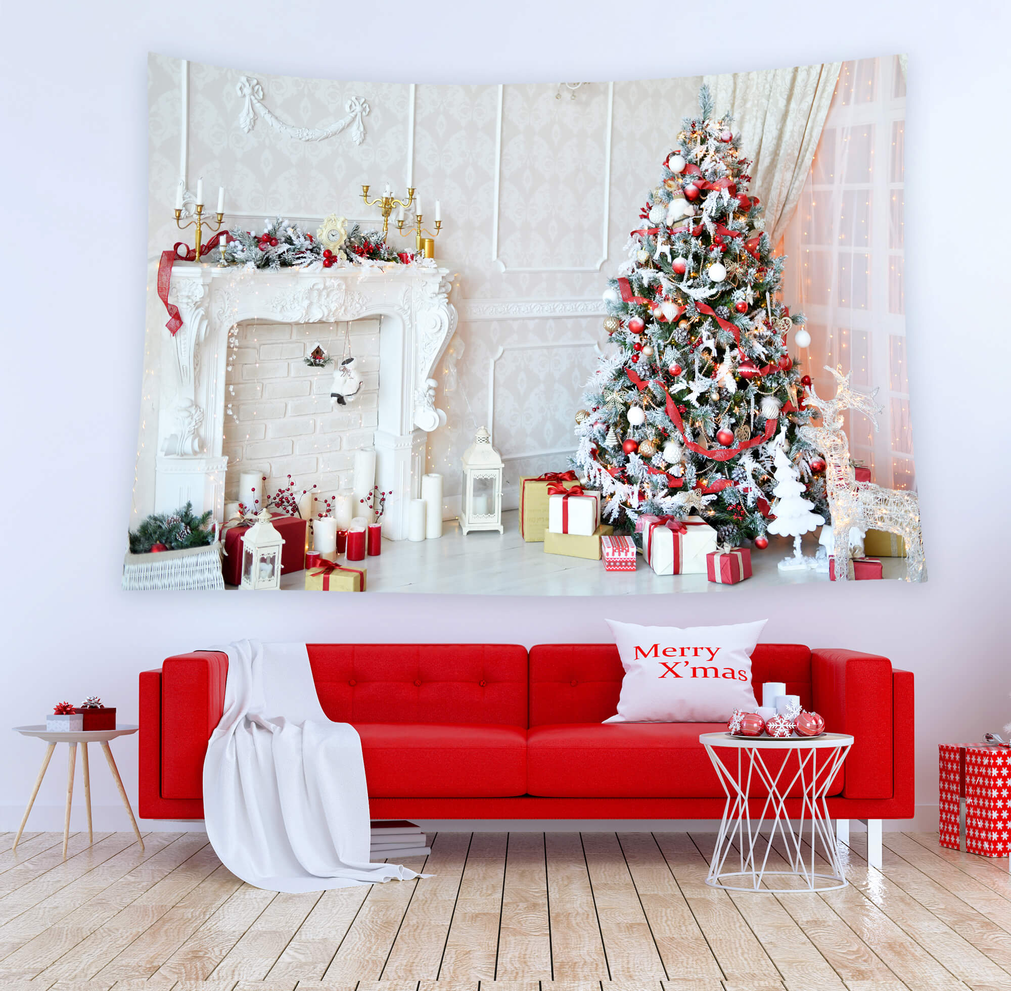 Sfondo Del Camino Decorato Per Natale GX-1048