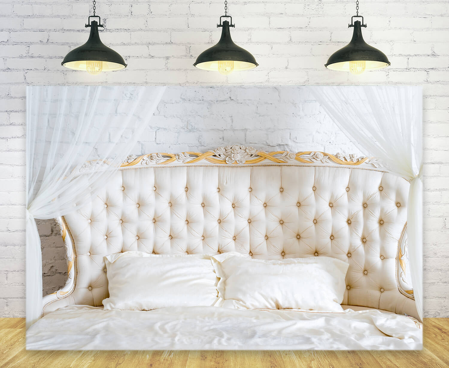 Sfondo Fotografico Bianco Per Testiera Della Camera Da Letto M11-31