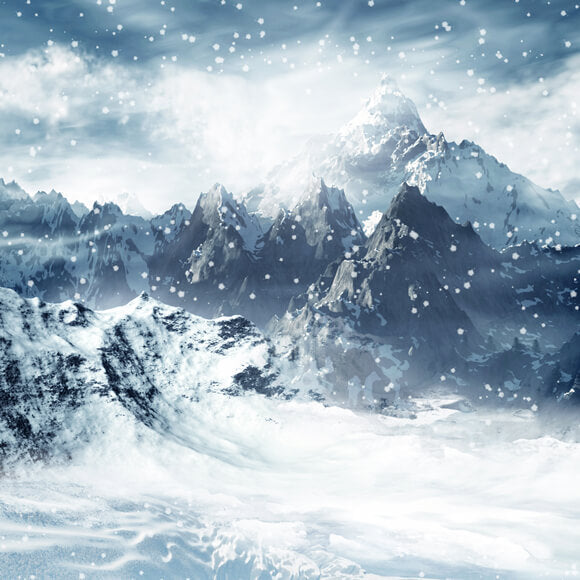 Sfondo Di Paesaggio Invernale Di Montagna Neve Ghiaccio M11-53