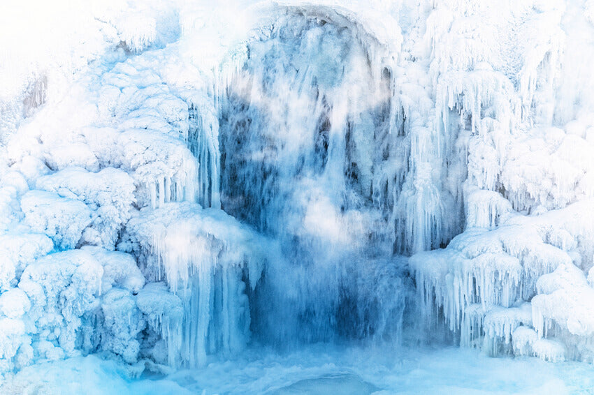 Sfondo Fotografico Cascata Ghiacciata Invernale M11-54