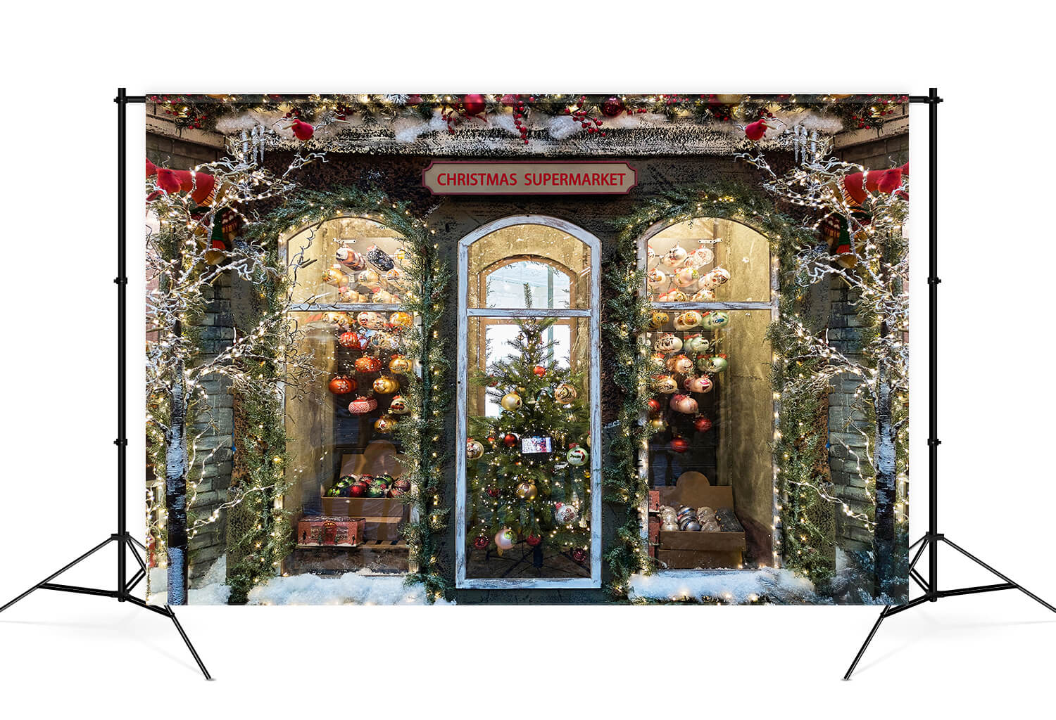 Sfondo Fotografico Per La Finestra Del Supermercato Di Natale M11-67